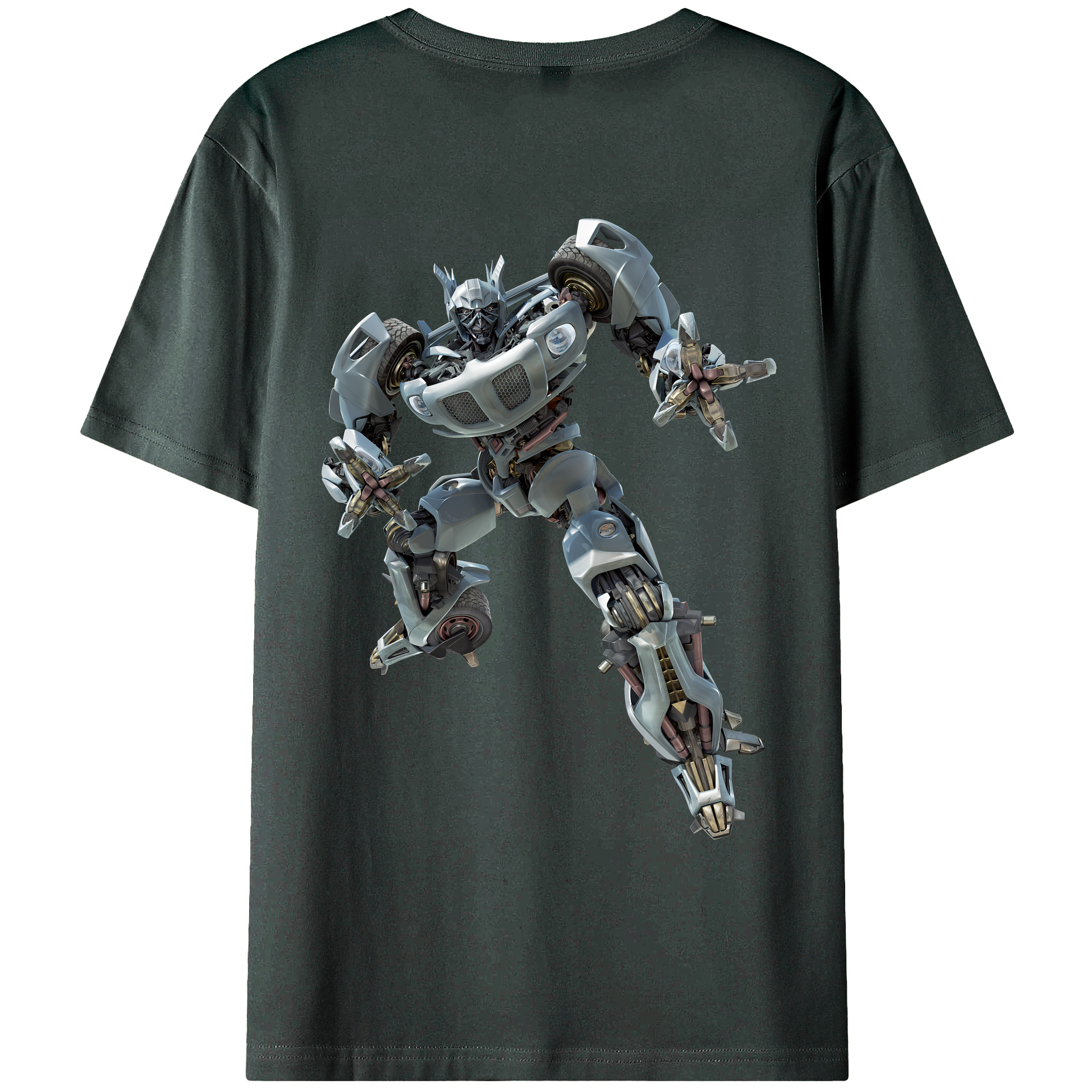 （画像用） Transformers トランスフォーマー 綿100％ メンズ半袖Tシャツ（バックプリント） 通気性